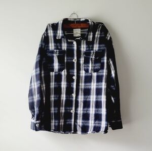 Men's Japna long sleeve plaid button down‎ casual shirt size XL